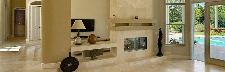 chimenea marmol